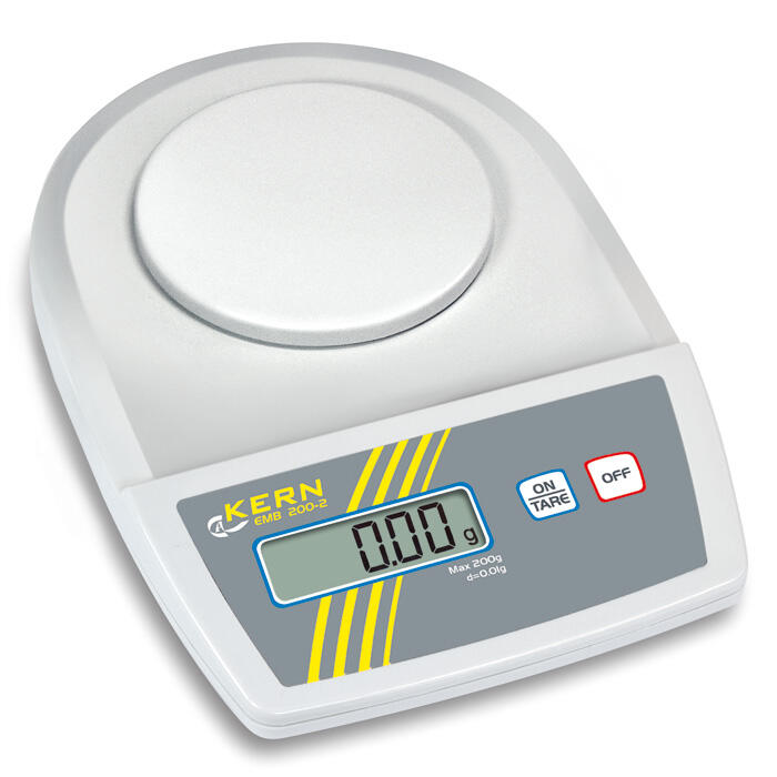 KERN Laborwaage Für Einsteiger - Präzise 0,01g Genauigkeit, 200g Wägebereich, Inklusive Batterien