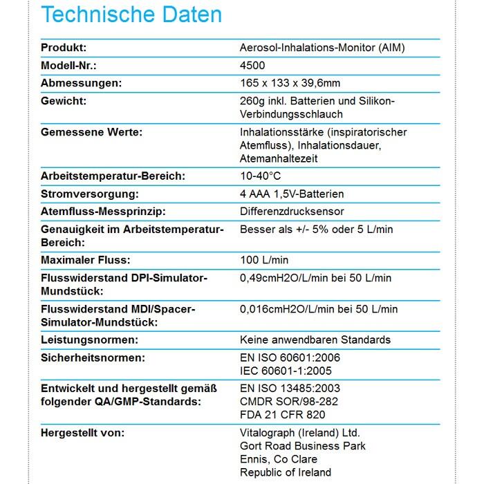 Vitalograph AIM Inhalations-Monitor