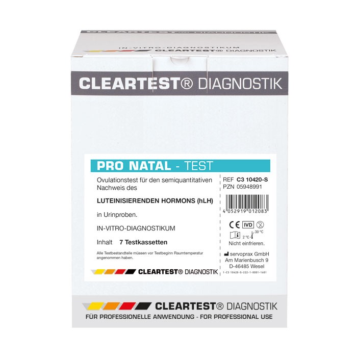 Cleartest Pro Natal Ovulationstest (7 Testkassetten) 