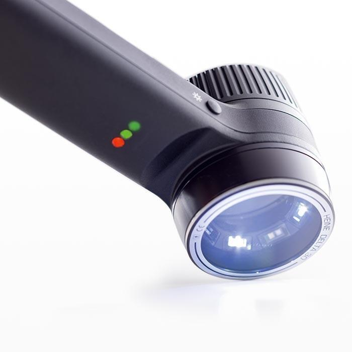 HEINE DELTA 30 PRO Dermatoskop mit Kontaktscheibe mit Skala