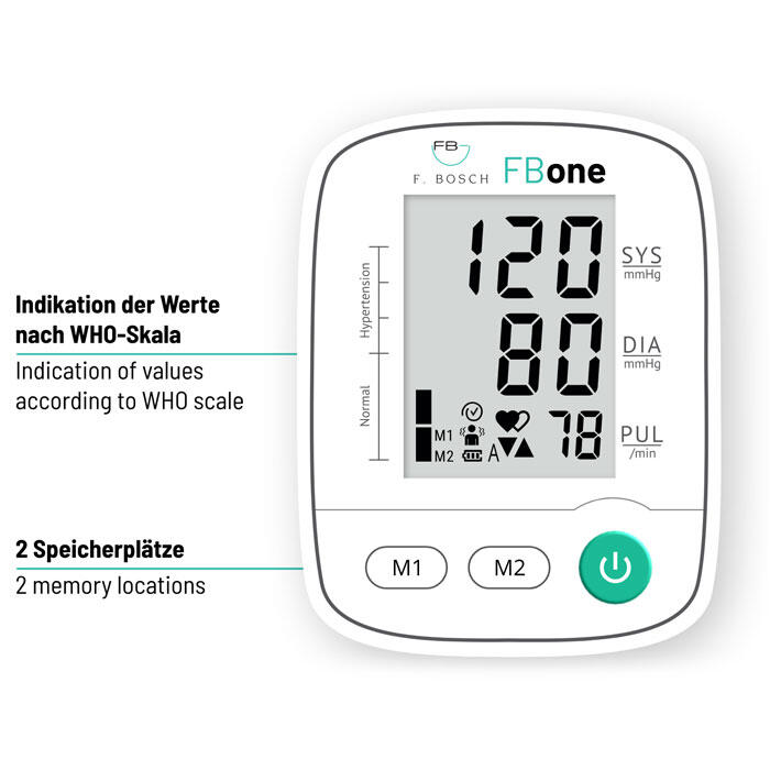 FBone Digitales Oberarm-Blutdruckmessger�t 