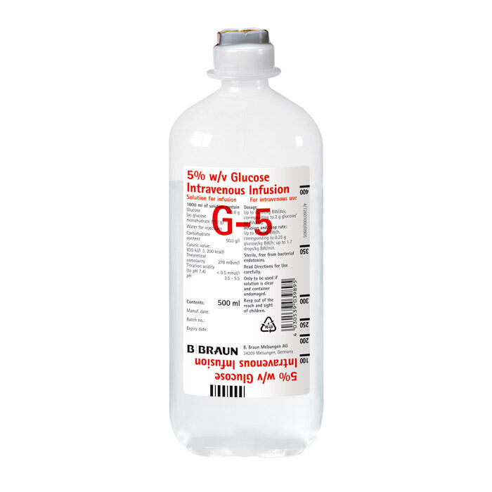 BRAUN Glucose 5 (10 x 500 ml)  