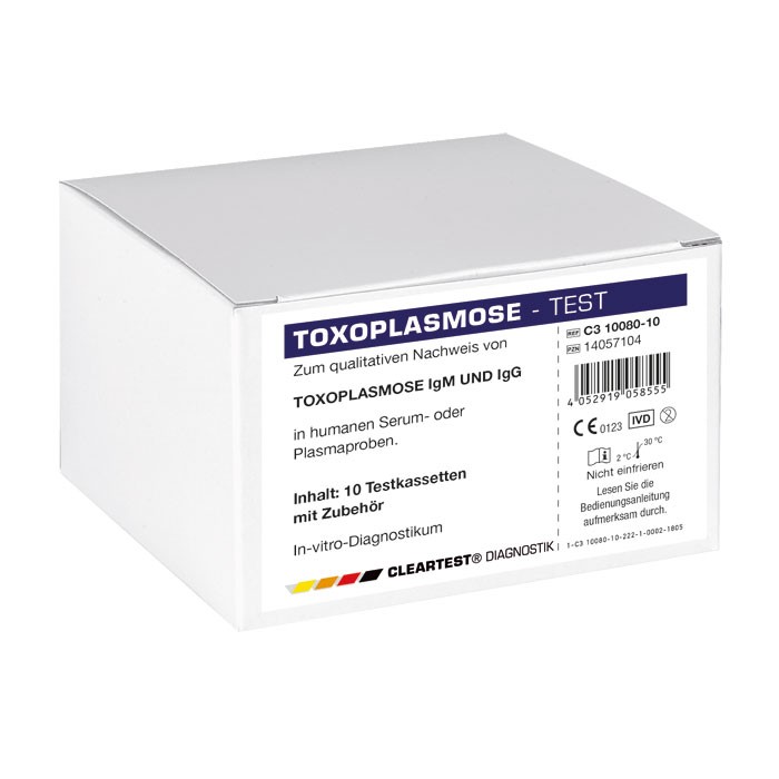 Cleartest Toxoplasmose Schnelltest (10 Testkassetten) 