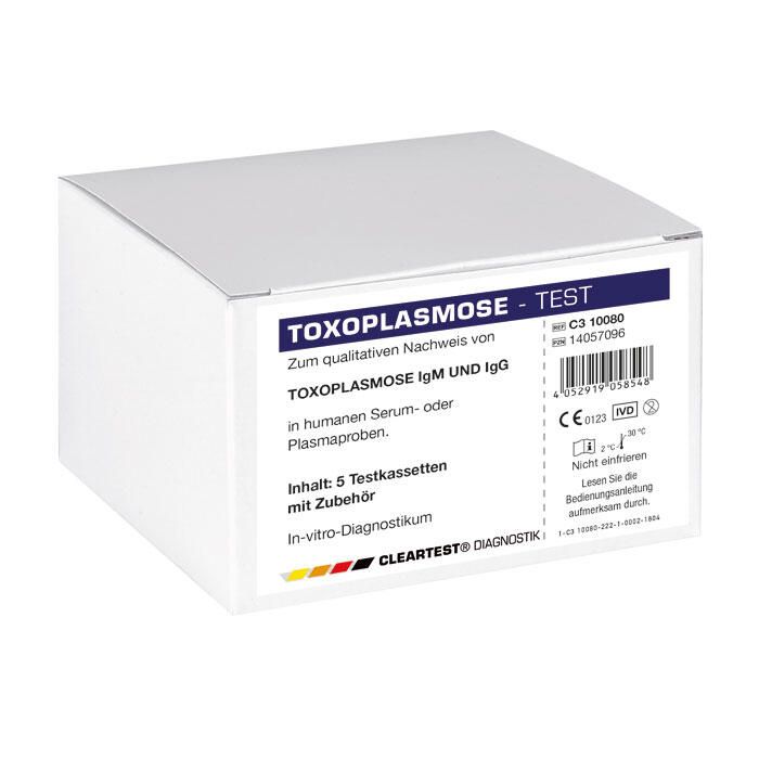 Cleartest Toxoplasmose Schnelltest (5 Testkassetten) 