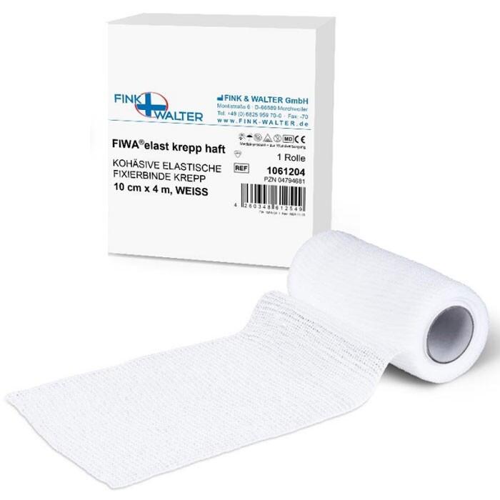 FIWAelast krepp haft Fixierbinde latexfrei wei 8 cm x 4 m 