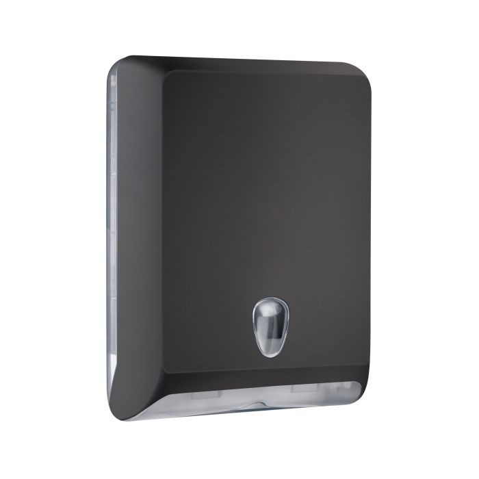 Falthandtuchspender mit Soft-Touch Oberflche schwarz