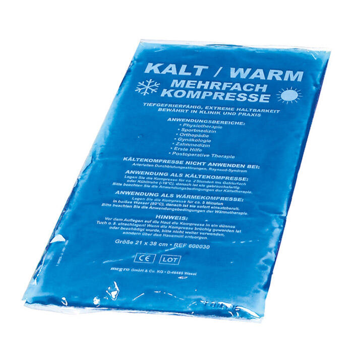 Kalt/Warm Kompresse 21 x 38 cm BLAU