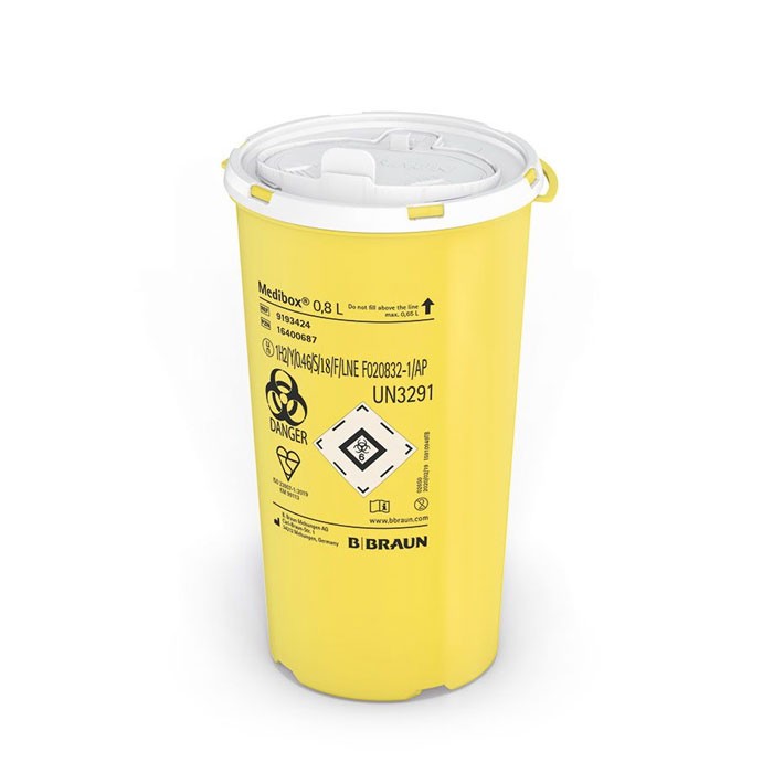 MEDIBOX Kanlenabwurfbehlter 0,8 Liter  