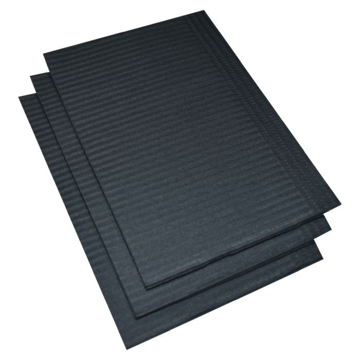 NITRAS Patientenservietten, Zellstoff / Polyethylen, schwarz, Beutel  125 Stck