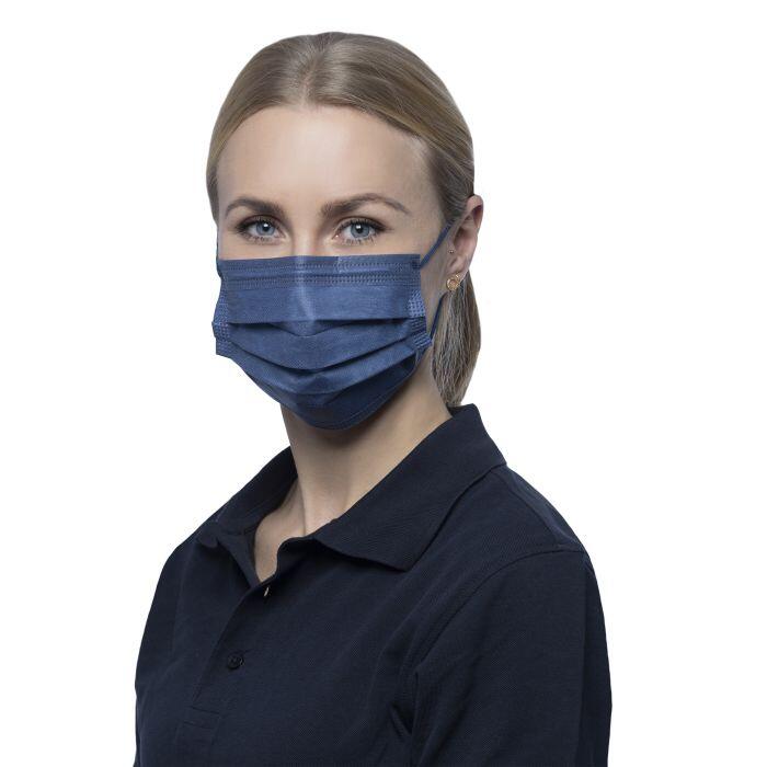 SOFT PROTECT PLUS medizinische Gesichtsmaske  Marineblau