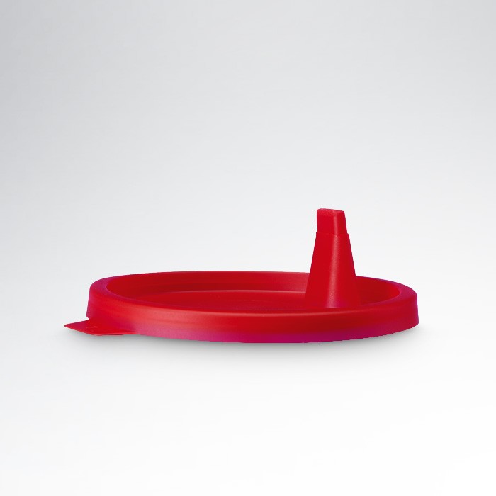 Schnappdeckel rot mit Ausgu
