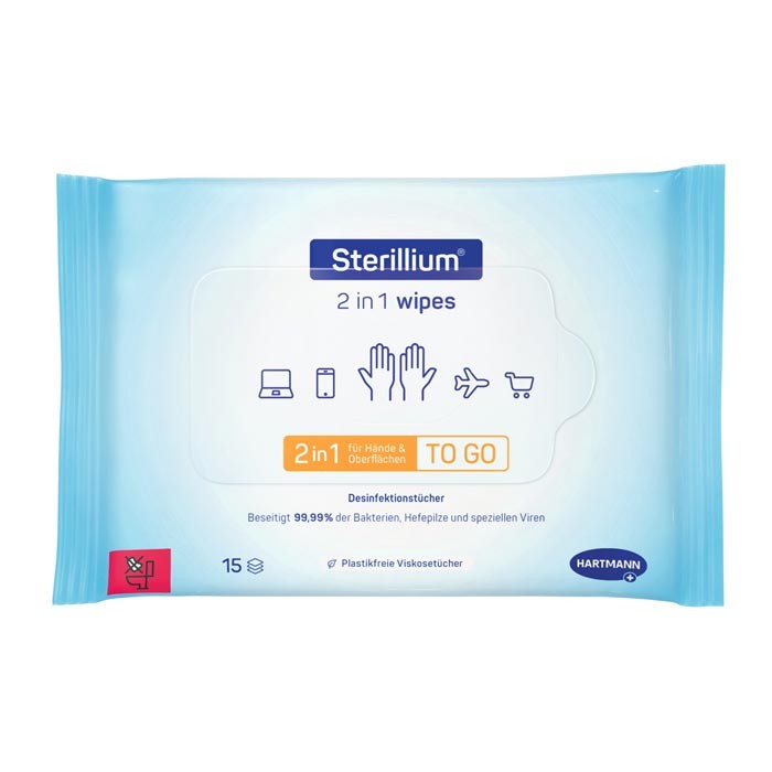 Sterillium 2 in 1 Wipes  (15 Tcher) 