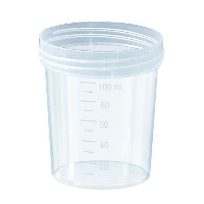 Urinbecher mit Gewinde 100 ml 