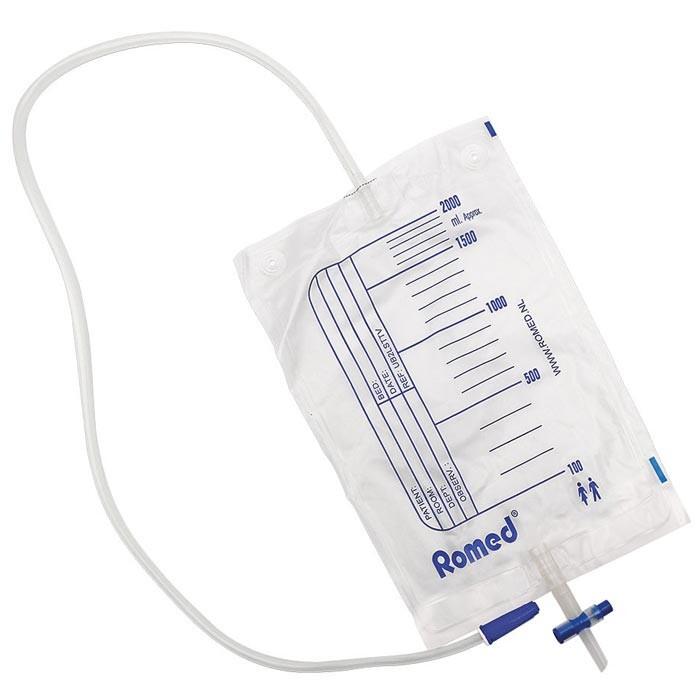 Urinbeutel 2,0 Liter mit Ablasshahn