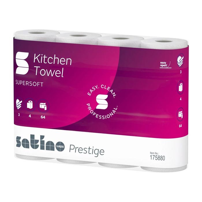 WEPA satino Prestige Kchenrollen 3-lagig Tissue 