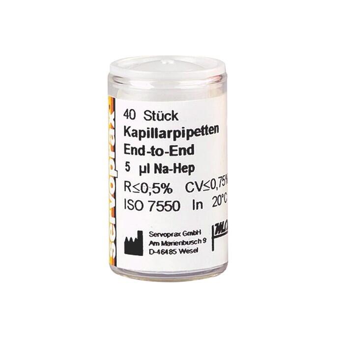 servoprax Kapillarpipetten 5 l Na-Hep