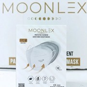 MOONLEX FFP2 Maske 5-lagig,  einzeln foliert, WEISS   (10 Stck) 