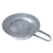 Stechbecken mit Hohlgriff und Deckel