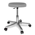 Rollhocker Alu Polster GRAU