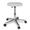 Rollhocker Alu Polster LICHTGRAU