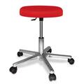 Rollhocker Alu Polster ROT